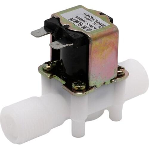 AC220V Electric Solenoid Valve Magnetic N/C Water Air Inlet Flow Switch N/C 1/2"