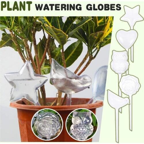 2021 New 1pcs Automatic Flower Watering Device Plant Waterer Self Watering Globes Bird Shape Hand Blown Clear Glass Aqua Bulbs