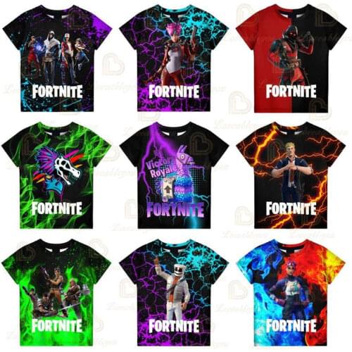 Fortnite Battle Royale Victory Children Cute Shoot Game T-shirt Men Clothing Harajuku Tshirt Kids Hero Child Tops Boys Girls