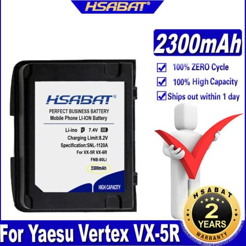 HSABAT FNB-80Li FNB-58Li 2000mAh Two-way Radio Battery for Yaesu Vertex VX-5R VX-6R VX-7R VXA-700 VXA-710 Batteries