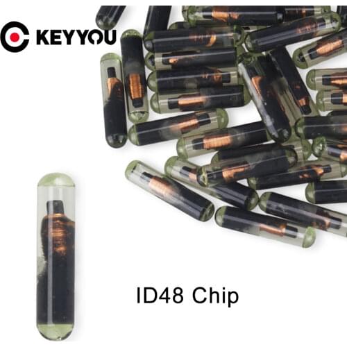 KEYYOU 10pcs ID48 Chip Blank Glass New Car Key Transponder ID48 T6 Crypto Unlocked Chip For VW Audi Seat Skoda Porsche Honda