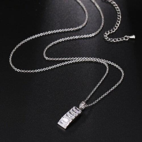 Fashion new wedding jewelry female pendant necklace Panama crystal necklace set BOHO zirconium chain set wedding jewelry gold