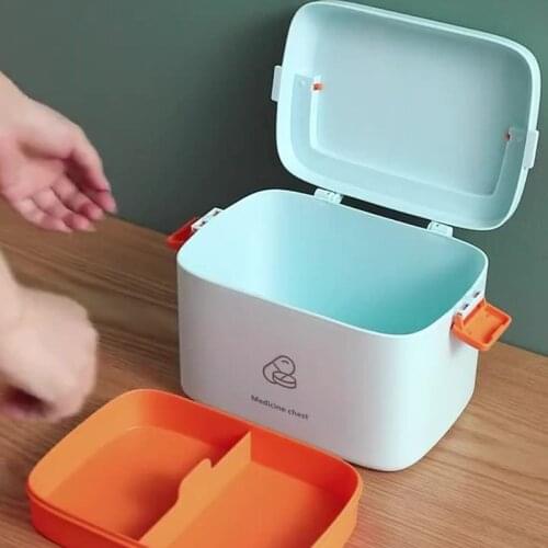 Practical Design Home Use Medicine Box First Aid Kit Box Plastic Container Emergency Kit Portable Storage Organizer