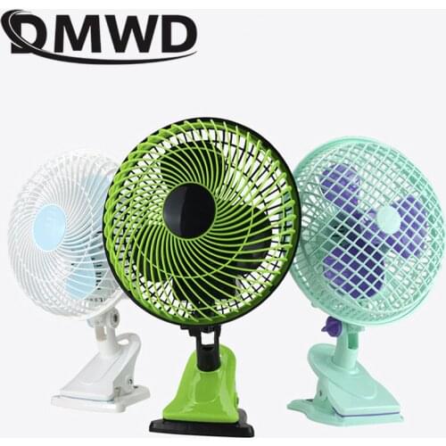 DMWD Mini Electric fan 2 Speed Adjustable Clip Fan/Table/Wall Mounted Fans Bed Portable Student Home Office Mute Cooler 220V