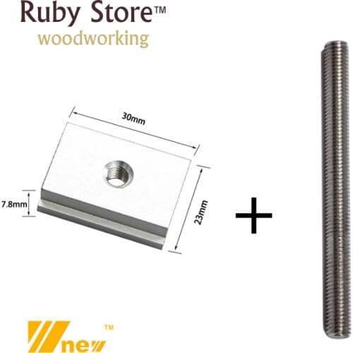 20PCS Set (10 Pairs) of M8 T-slider for Standard T-track + Threaded Rod M8 100mm, W-new