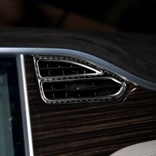 It Is Suitable For Tesla Model-x The Carbon Fiber Central Control Instrument Air Outlet
