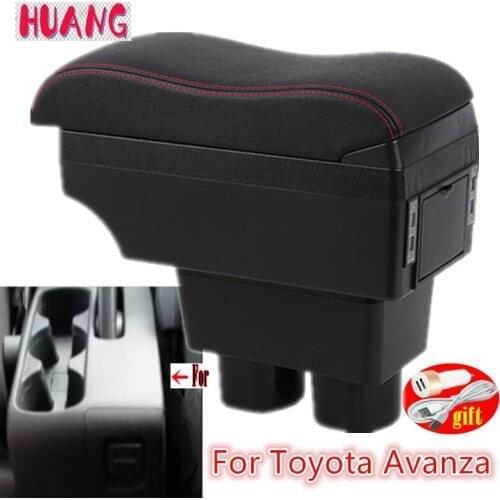 For Toyota Avanza Armrest box For TOYOTA RUSH Interior Parts Car Armrest box Retrofit parts Storage box with USB LED