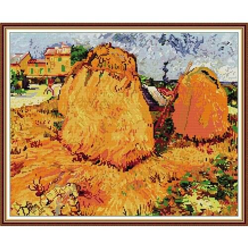 Joy Sunday Pastoral Scenery Home Decoration Count Printed Canvas Cross Stitch Pattern DIY Kit 11 and 14CT Embroidery Needlework