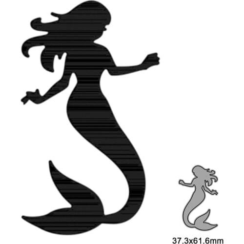 Mermaid Metal Cutting Die Stencils for Scrapbooking Embossing Paper Album Card Decoration Template Knife Mold New Dies 2021 New