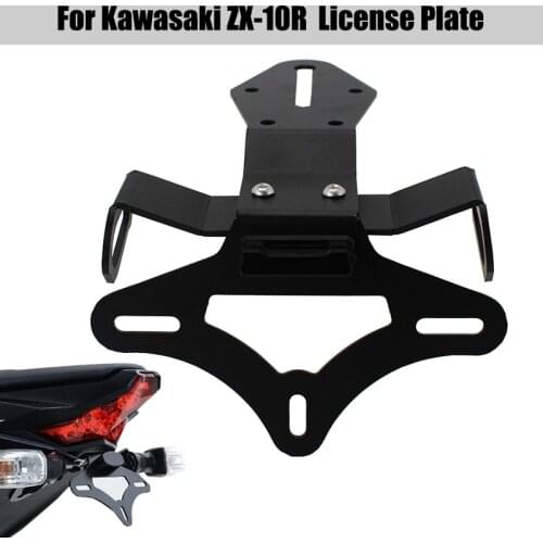 LED License Plate Frame Holder Bracket Tail Tidy Fender Eliminator For KAWASAKI Ninja ZX10R ZX-10R 2016 2017 2018 2019 2020 2021