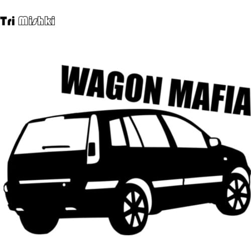 Tri Mishki HZX535 14x20cm wagon mafia car sticker Vinyl Decals Motorcycle Accessories sticker reflective