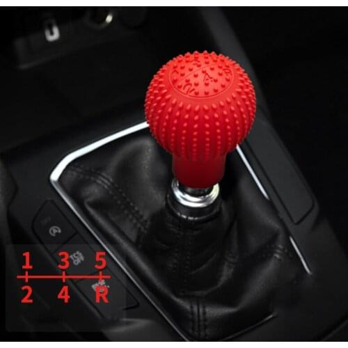 Universal Car Silicone Gear Head Gear Shift Round Bump Nonslip Shifter Collars Case Auto Shift Knob Cover Decoration Accessories