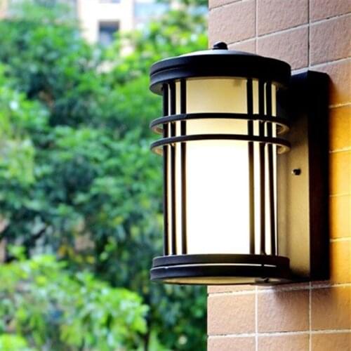Waterproof Tube LED Wall Lamp Outdoor Home Garden Porch Retro Wall Lamp European Style Doorway Staircase Corridor Street Lamp