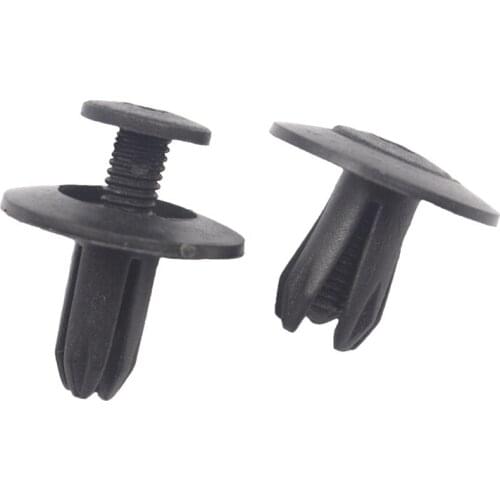 100pcs Universal 6mm Hole Plastic Fastener Clip Door Screw Push-Type Expanding Rivet