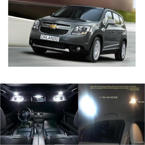 LED Interior Car Lights For chevrolet orlando 2016 room dome map reading foot door lamp error free 11pc