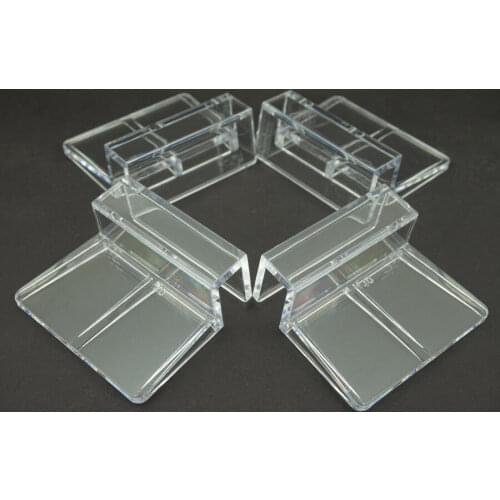 4PCS Plastic Support Clip Holder For Aquarium Fish Tank Glass Cover Clear 10mm