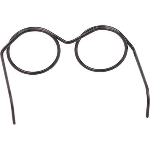 5PCS/lot Great Collection Fashion Round Frame Lensless Retro Doll Glasses For Doll