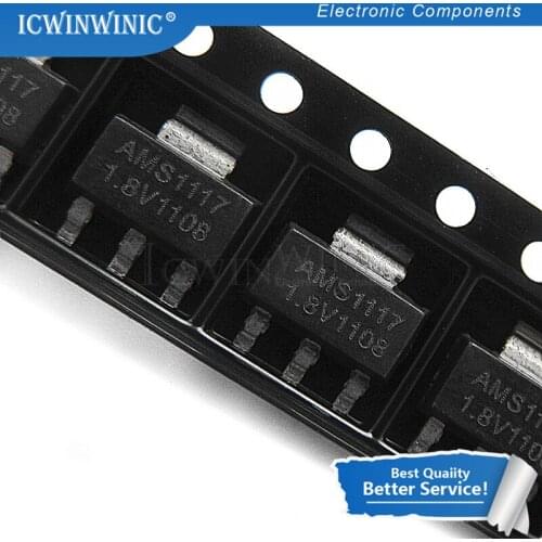 50piece AMS1117-1.8 AMS1117 AMS1117-1.8V SOT223 SMD New original In Stock