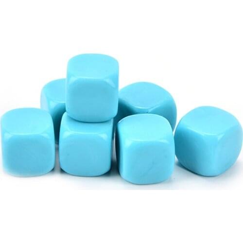 50 pcs/set Blue Blank Dice 16MM Dice Standard 6 Sided Decider DIY Dice Game Acessorios