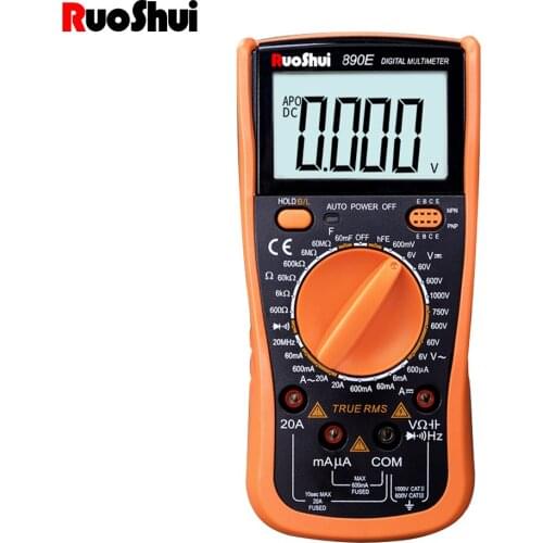 Digital Multimeter LCD With Transistor Test Continuity Buzzer True RMS Backlight AC/DC Current Multimetro Frequency Ohm Hz Meter