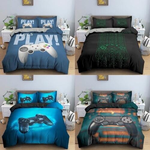 Children fashion HD Digital Print Game Handle Bedding Sets Duvet Cover+ Pillowcase Single Twin Queen King Bed set