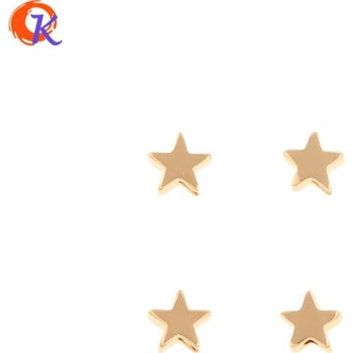 Cordial Design 100Pcs 5*5MM Jewelry Accessories/DIY Jewelry Connector/Star Shape/Genuine Gold Plating/Hand Made/Earring Findings