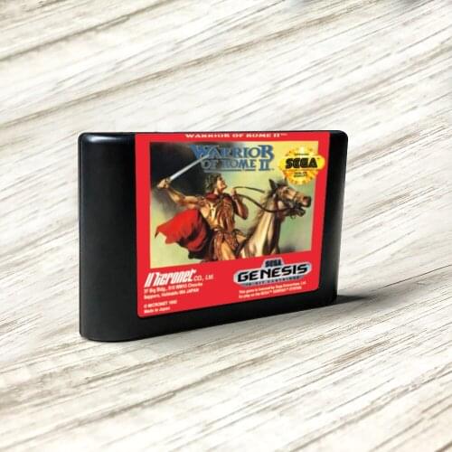 Warrior of Rome II - USA Label Flashkit MD Electroless Gold PCB Card for Sega Genesis Megadrive Video Game Console