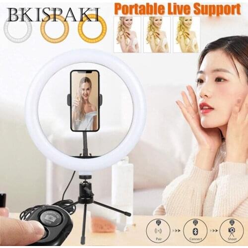 10inch 26cm Led Ring Light Photography Selfie Ring Lamp For Youtube Tik Tok Makeup Video Light With Tripod For Phone Lighting