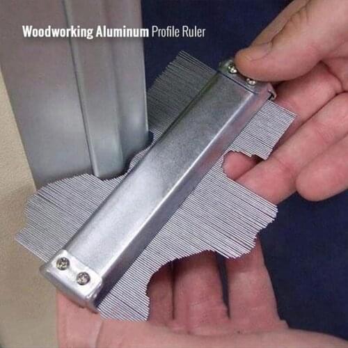 Profile Contour Gauge Deep Decorating Template Tiling Steel 125mm Woodworking Measurement Profile Ruler Copy Gauges Tool