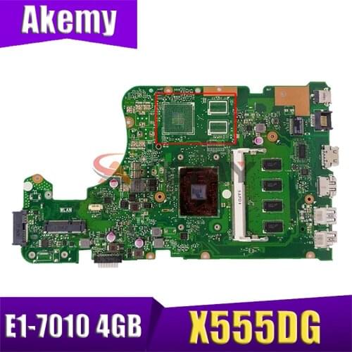 SAMXINNO X555DG REV2.0 motherboard For Asus X555YI X555YA X555Y X555D A555D laptop motherboard E1-7010 4GB GM Test work 100