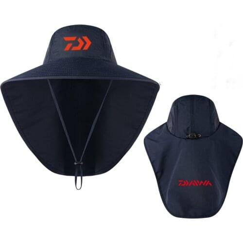 2020 Daiwa Mens Fishing Hat Summer Sun Hat UV Protection Outdoors Sun Hat Multipurpose for Climbing Fishing Shawl Hat