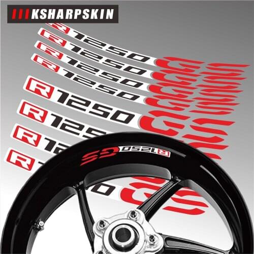 New sale Motorcycle wheel accessories reflective decal Logo decorative stickers for BMW R1250GS r1250 gs moto Rim sign sticker