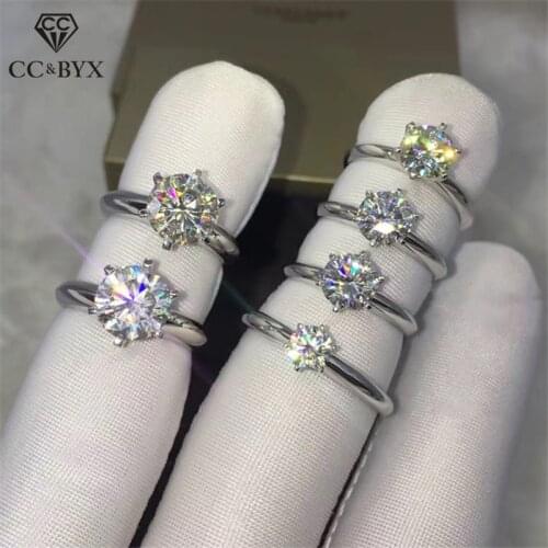 CC 1.25ct Engagement Ring Silver Color Rings For Women Bridal Wedding Jewelry Fashion Accessory Drop Shipping CC633