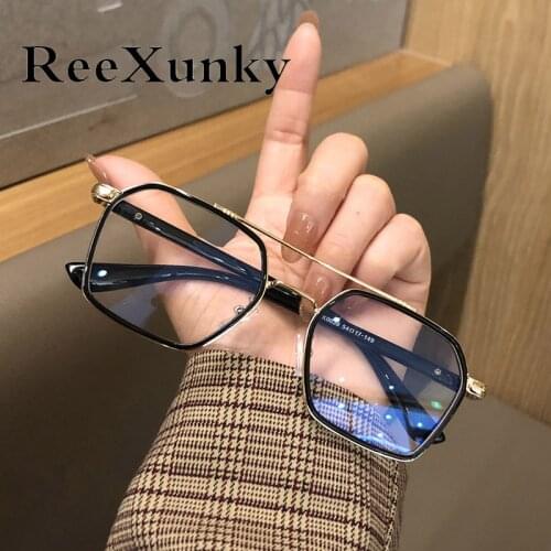 Unisex Anti Blue Rays Computer Glasses Tony Stark Iron Man Vintage Frame Square Glasses Women Retro Gaming Eyewear UV Protection