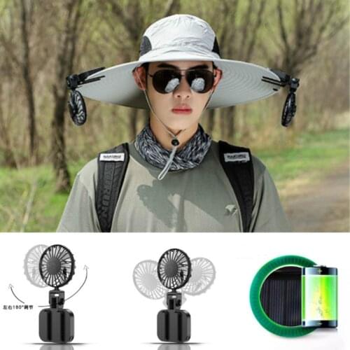Portable Summer Cooling Fan Clip-on Hat Mini Clip Solar Power Cooler The Best Choice Sun Energy Panel Cell Cooling Fan Outdoor