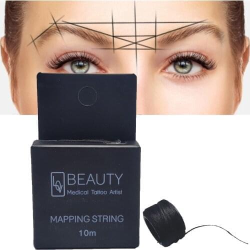Pre-Inked Brow Mapping String for Microblading, Microshading, Cosmetic Tattooing, Permanent Makeup Artist Perfect Measuring Tool