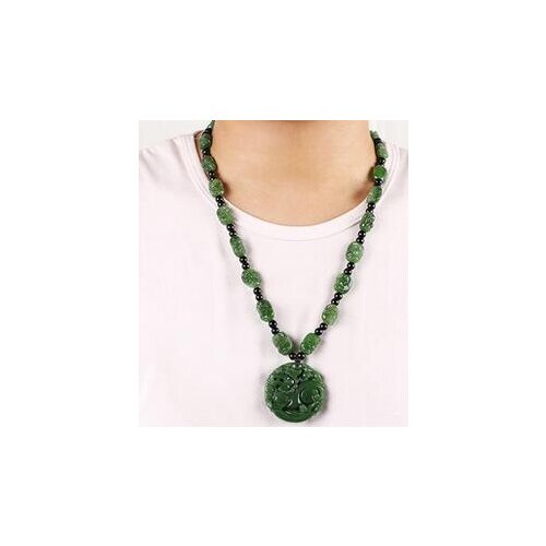 Selling Jewelry>>>Xinjiang Hetian jadeite Jadeite Overlord Pendant Natural Jadeite Men 18 Arhat Necklace Pendant