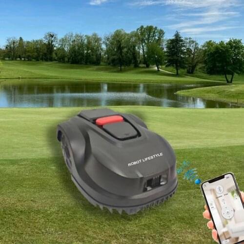 Robotic lawn mower 600㎡,Time&Data set system, WIFI APP control, Automatic avoid-obstacle,2.2Ah Li-ion battery,Water proof IPX4