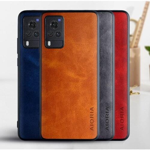 Phone Case for Vivo X60 Pro coque Luxury Vintage leather Skin covers for vivo x60 pro case funda capa