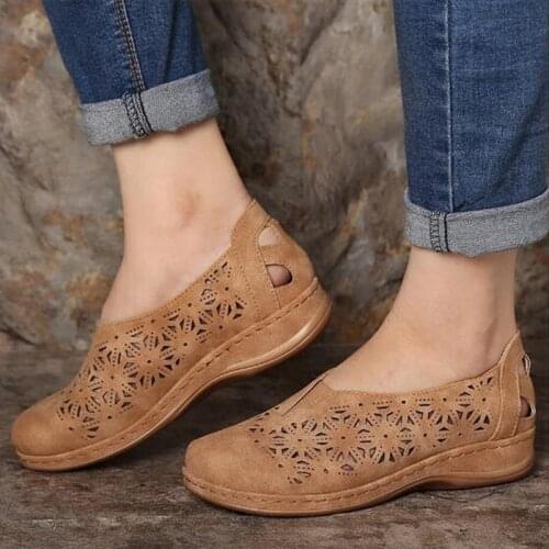 Women Sandals Retro Summer Shoes For Women Wedge Heels Sandals Summer Casual Chaussure Femme Mules Soft Bottom Wedges Shoes