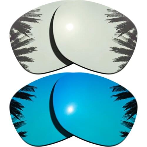 Ice Blue & Silver Mirrored Polarized Replacement Lenses for Enduro Frame 100% UVA & UVB