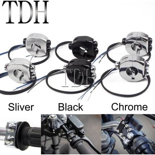 Universal CNC Kill Switch Mounted Stop Horn Switch Push Button 7/8" 22mm Handlebar Unit Push-Button Control for Cafe Racer