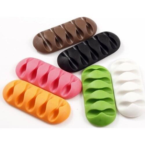 USB Cords Sort Out Home Office Desk Organizer Supply Plug Wire Socket Holder Hook Cable Clip Power