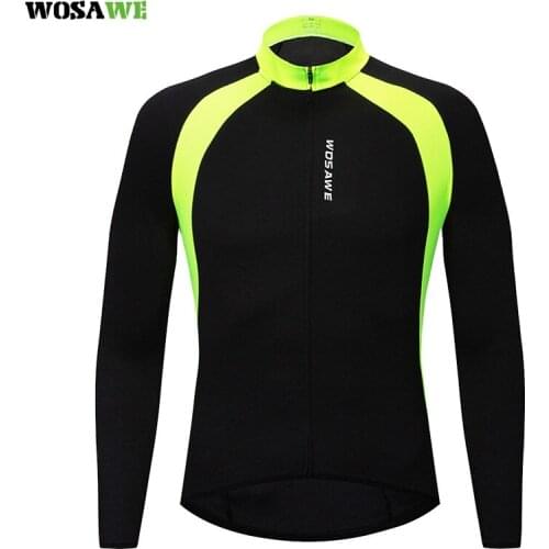 WOSAWE Cycling Jerseys Mesh Breathable Pro Team Mtb Long Sleeve Men Bike Wear Spring Summer ciclismo Cycling Clothing