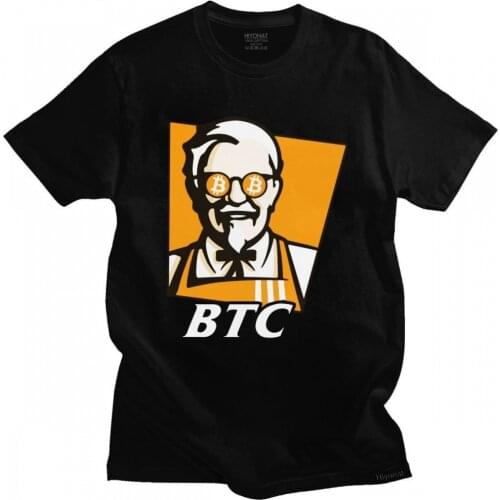 Funny Bitcoin T-shirt Men Short Sleeved Casual BTC Original Recipe Cryptocurrency Crypto Blockchain Geek T Shirt Cotton Tee Tops