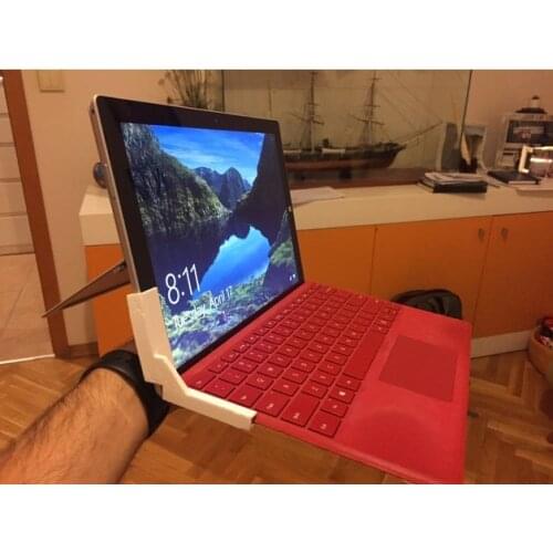 2 Pcs Laptop Keyboard Binding Holder for Microsoft Surface Pro 4 Fixed Position 120 Uneven Surfaces Angle Working 3D Print