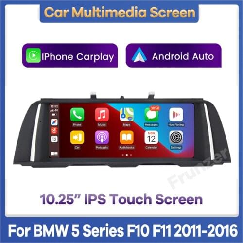 10.25" Wrieless Apple CarPlay Android Auto Car Multimedia For BMW F10 F11(2011-2016) Head Unit Rear Camera IOS IPhone