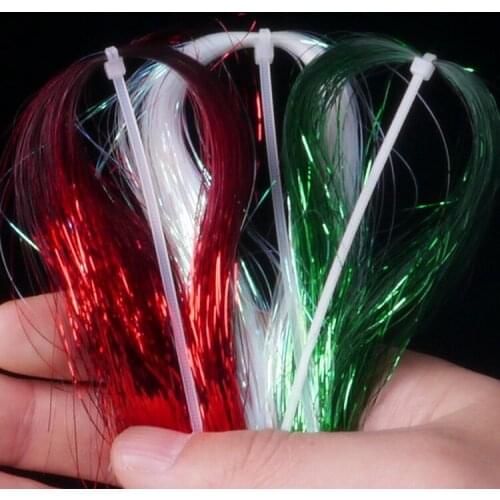 10 bags fly tying Flashabou Tinsel assorted Flat Glittering Crystal Flash Tinsel Fly Fishing herl baits tying material