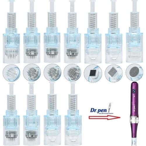 10PCS Cartridges Electric Auto Derma Dr.Pen Ultima X5 Microneedling Pen Replacement Cartridges Needles Nano Tattoo Needle Tip