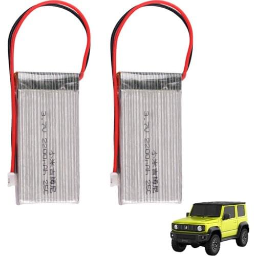 2 / 4 / 6pcs RC Lipo battery 3.7V 2200mAh 25C max 35C for Suzuki Jimny 1/16 Rc Car Off-Road Vehicle Alloy Car Rc Model